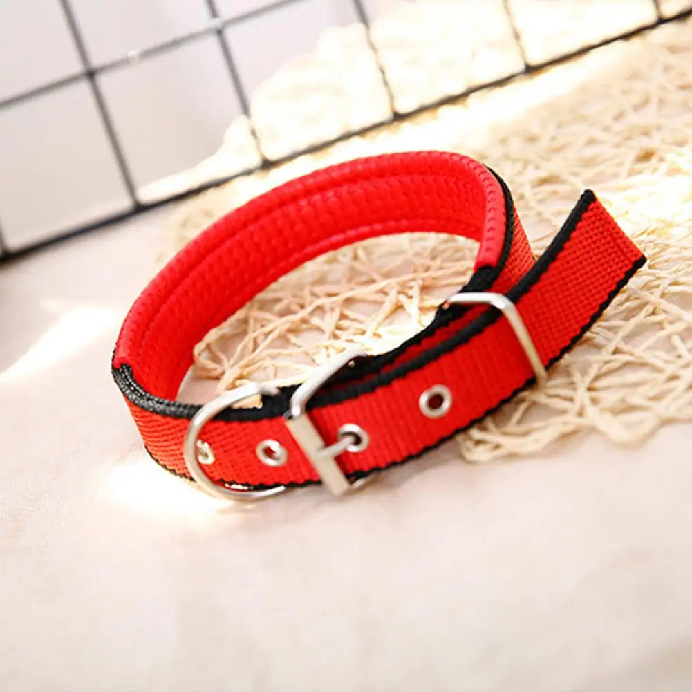Dog Collars,Nylon,Adjustable Dog Neck Circle,Long-Lasting Pet Neck Strap,With Traction Ring,Teddy Keji Pitbull,Pet Supplies