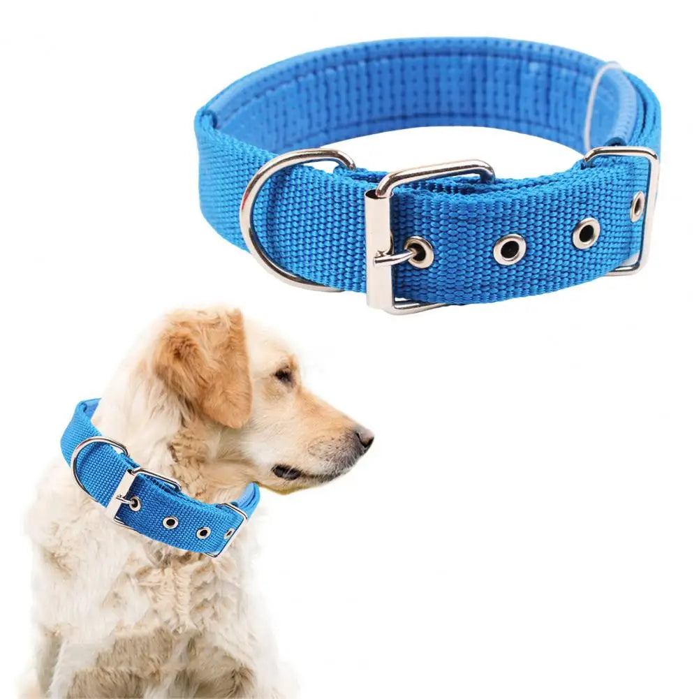 Dog Collars,Nylon,Adjustable Dog Neck Circle,Long-Lasting Pet Neck Strap,With Traction Ring,Teddy Keji Pitbull,Pet Supplies