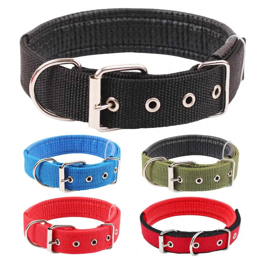 Dog Collars,Nylon,Adjustable Dog Neck Circle,Long-Lasting Pet Neck Strap,With Traction Ring,Teddy Keji Pitbull,Pet Supplies
